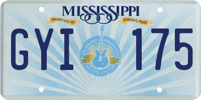 MS license plate GYI175