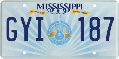 MS license plate GYI187