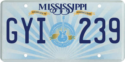 MS license plate GYI239