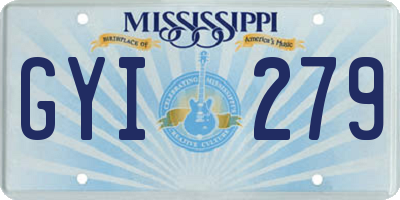 MS license plate GYI279