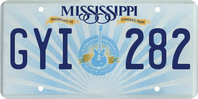 MS license plate GYI282