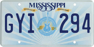 MS license plate GYI294