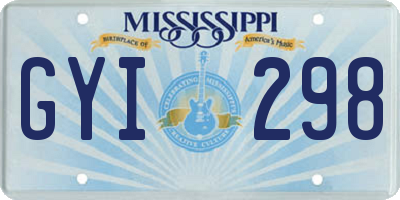 MS license plate GYI298