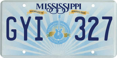 MS license plate GYI327