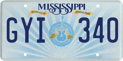 MS license plate GYI340