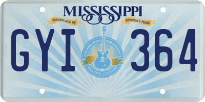 MS license plate GYI364