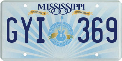 MS license plate GYI369