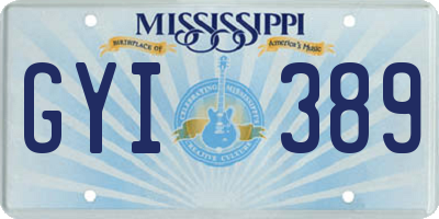 MS license plate GYI389