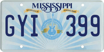 MS license plate GYI399
