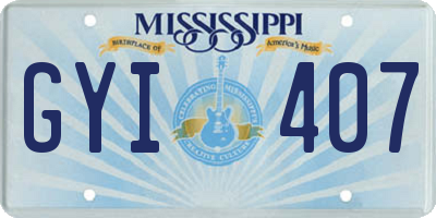 MS license plate GYI407