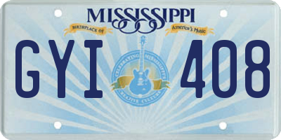 MS license plate GYI408