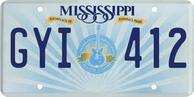 MS license plate GYI412