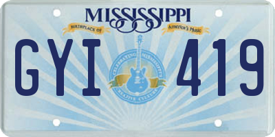 MS license plate GYI419