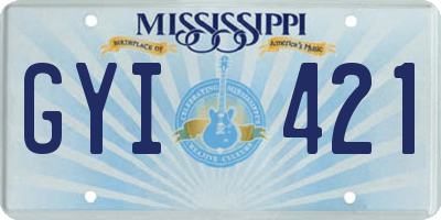 MS license plate GYI421