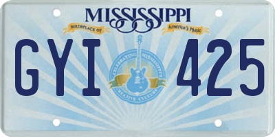 MS license plate GYI425