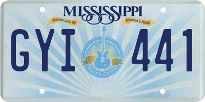 MS license plate GYI441