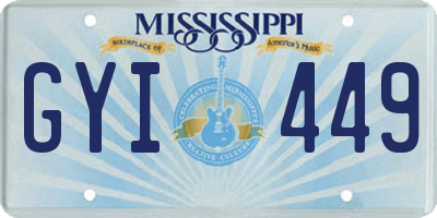 MS license plate GYI449