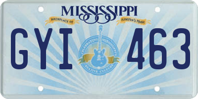 MS license plate GYI463