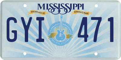 MS license plate GYI471