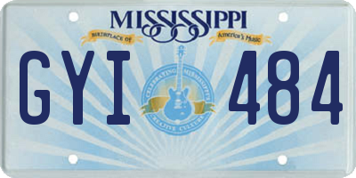 MS license plate GYI484