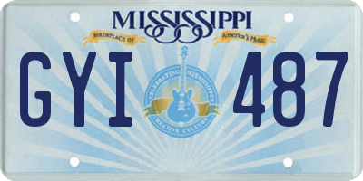 MS license plate GYI487