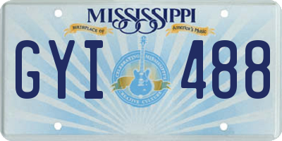 MS license plate GYI488