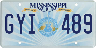 MS license plate GYI489