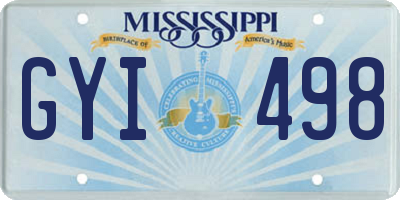 MS license plate GYI498