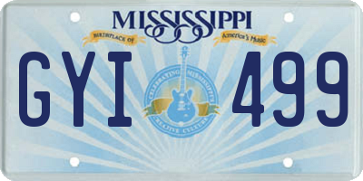 MS license plate GYI499