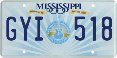 MS license plate GYI518