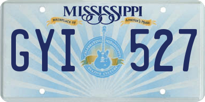 MS license plate GYI527
