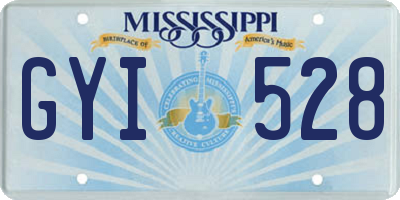 MS license plate GYI528
