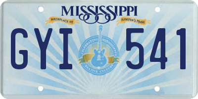 MS license plate GYI541