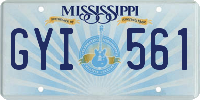 MS license plate GYI561