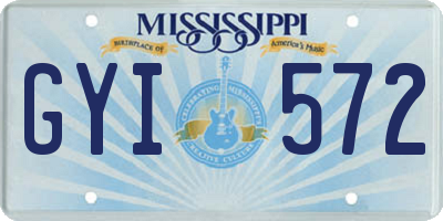 MS license plate GYI572