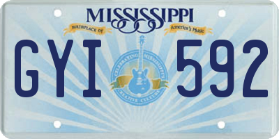 MS license plate GYI592
