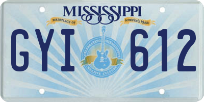 MS license plate GYI612
