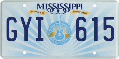 MS license plate GYI615