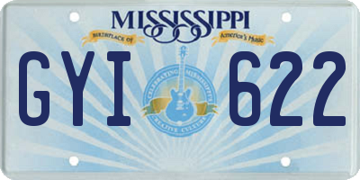 MS license plate GYI622