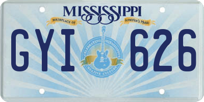 MS license plate GYI626