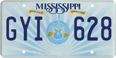 MS license plate GYI628