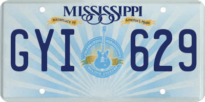 MS license plate GYI629