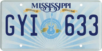 MS license plate GYI633