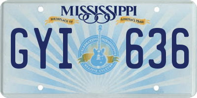 MS license plate GYI636