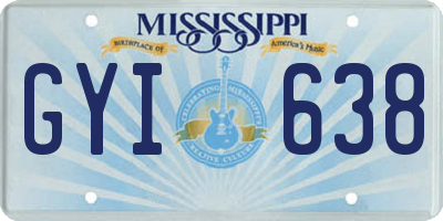 MS license plate GYI638