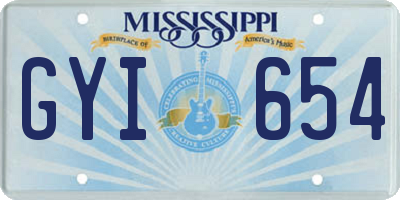 MS license plate GYI654