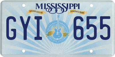 MS license plate GYI655