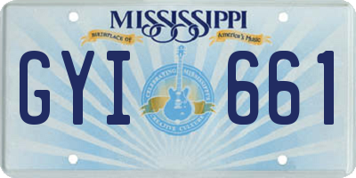 MS license plate GYI661