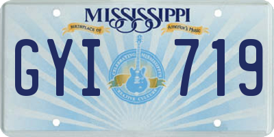 MS license plate GYI719