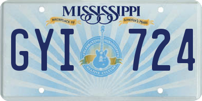 MS license plate GYI724